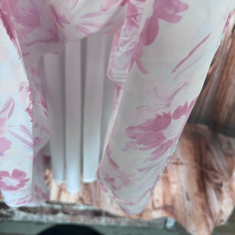 Lulu's Watercolor Wonderland Pink Floral Print Maxi Dress - Picture 10 of 14